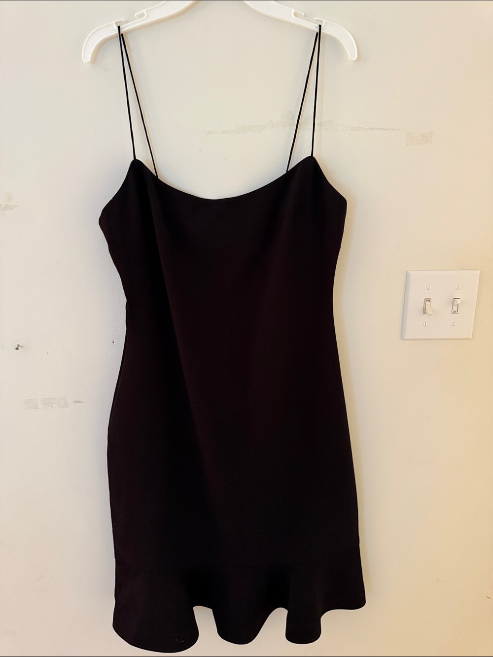 Likely Black Mini Slip Dress with Spaghetti Straps